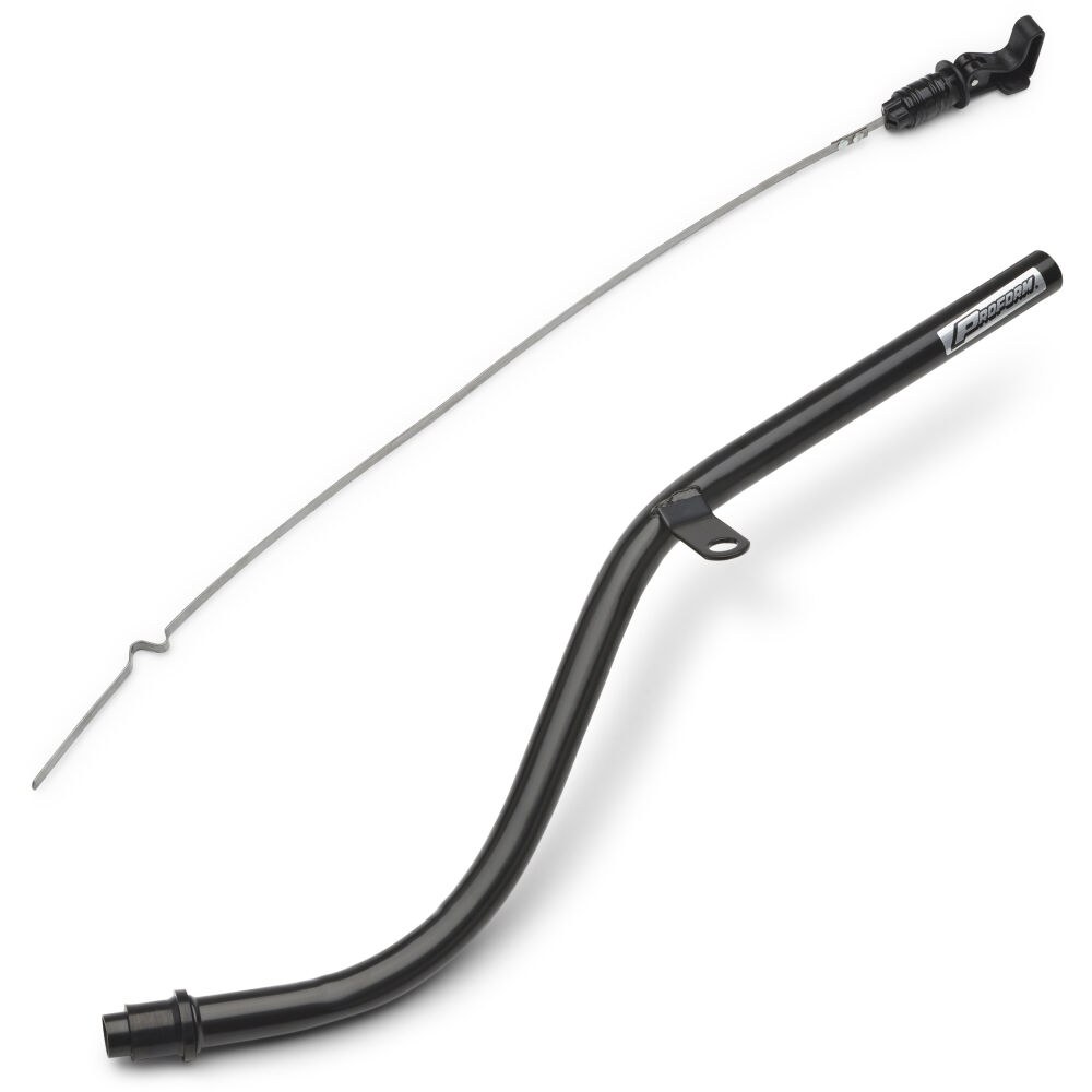 Proform Auto Trans Dipstick, For Chrysler Torque Flite 727 Transmission, Black Steel Tube, Locking, With Tube – 66169