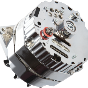 Proform Alternator/ Generator, GM Style, V- Belt, 100 Amp, 1 Wire, Chrome – 66445.1N