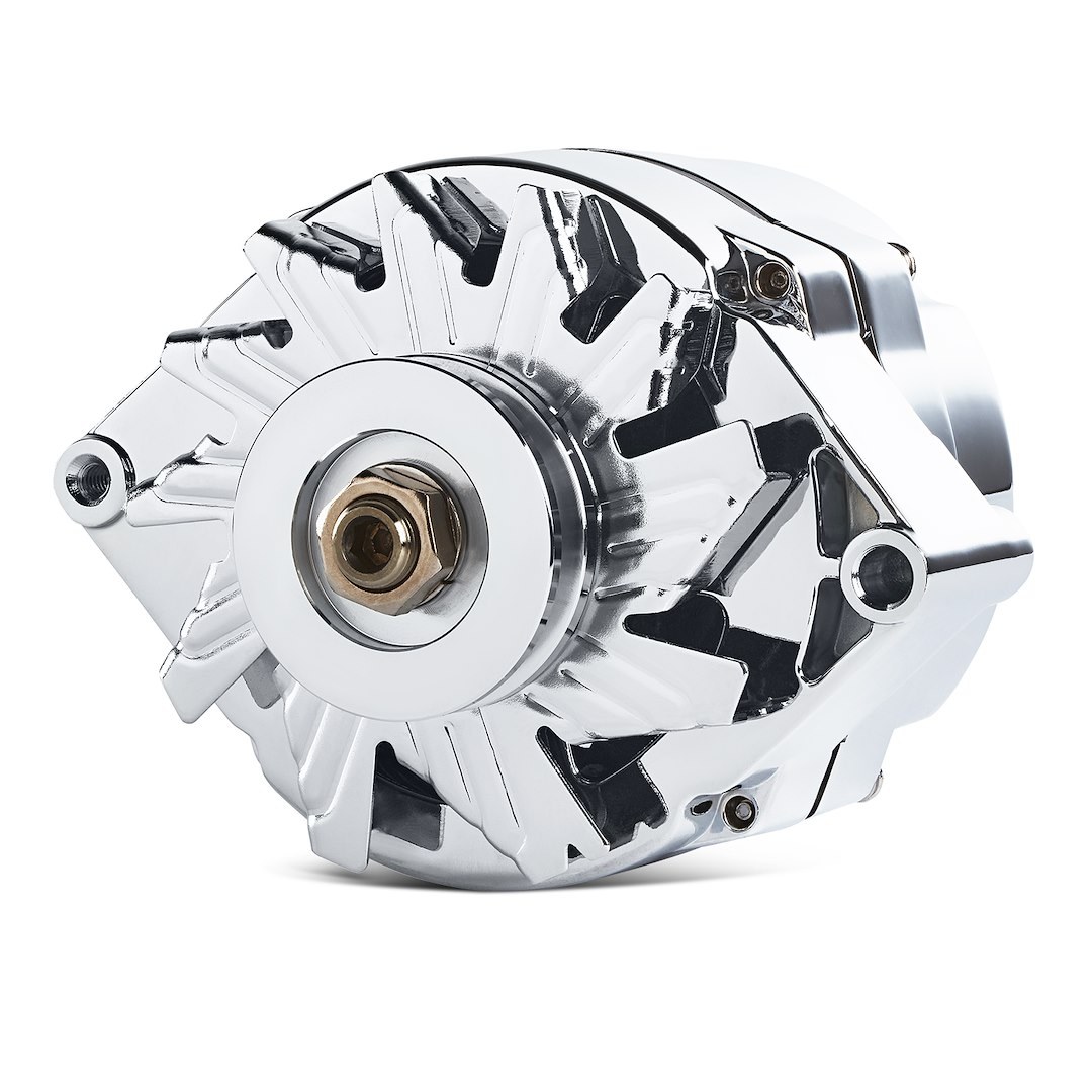 Proform Alternator/ Generator, GM Style, V- Belt, Standard Mount, 3 Wire, Chrome – 66445N