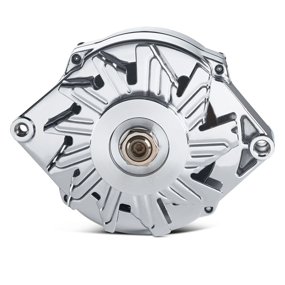 Proform Alternator/ Generator, GM Style, V- Belt, Standard Mount, 3 Wire, Chrome – 66445N