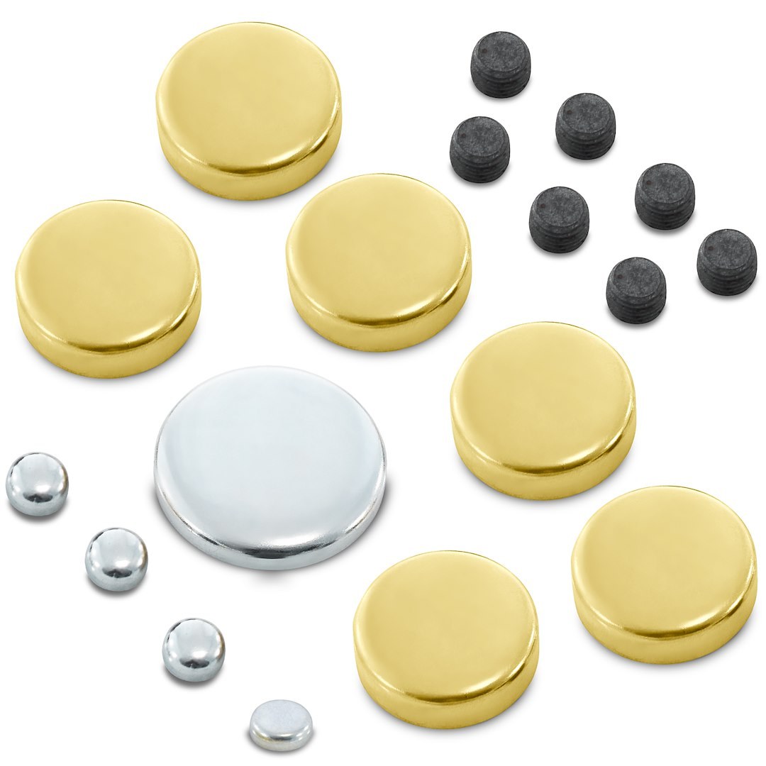 Proform Expansion Plug, For Use with Chevy Big Block Engines, Brass, Complete Set – 66552
