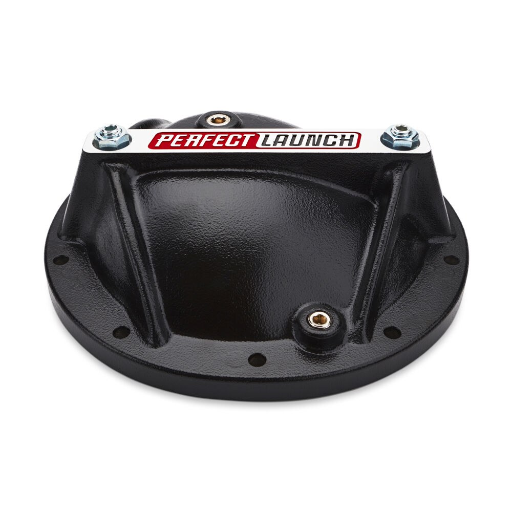 Proform Differential Cover, For Use with 8.2 Inch and 8.5 Inch GM 10 Bolt, With Girdle, With Drain Plug, Black, Aluminum – 66668