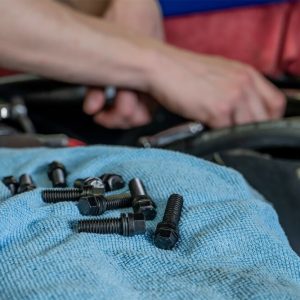 Proform Exhaust Header Bolt, Universal, 3/8 – 16 Inch Thread Size, 1 Inch Length, Locking Bolt, Hex Head, Black Oxide, Steel – 66753