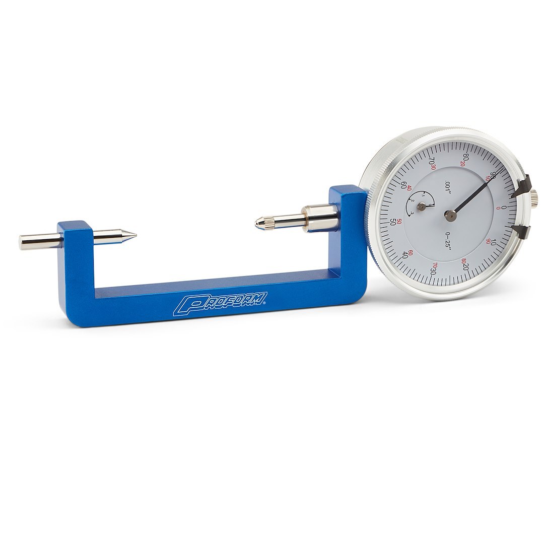 Proform Connecting Rod Bolt Stretch Gauge, 0.001 Dial Increments, Blue, Aluminum – 66788