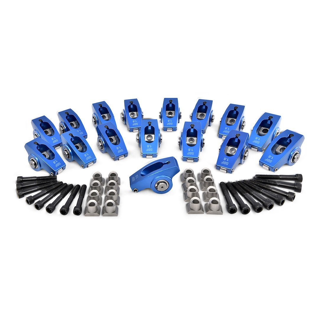 Proform Rocker Arm, Ford 302 H.o./ 351W, 5/16 Inch Stud Diameter, 1.6 Ratio, Non Self Aligning, Roller Rocker, Aluminum, Set of 16 – 66879