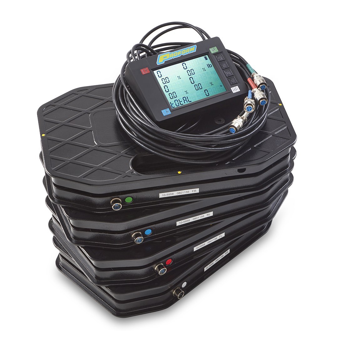 Proform Vehicle Scale, 1250 Pounds Each for a Total Capacity of 5000 Pounds, Each Scale Pad 14-1/2 Inch Length 9-1/2 Inch Width 2-1/2″ Height – 67650