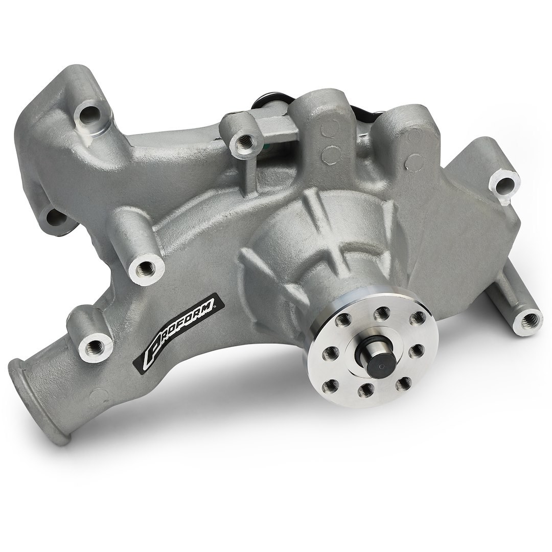 Proform Water Pump, For Use with Big Block Chevy Engines, Long, High Flow, Satin, Aluminum – 68241