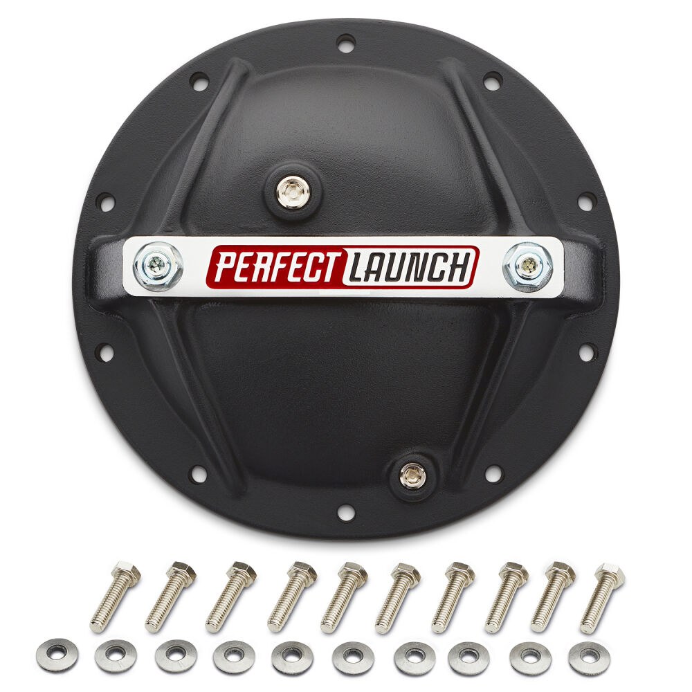 Proform Differential Cover, GM 12 Bolt, With Girdle, With Drain Plug, Black, Aluminum – 69502