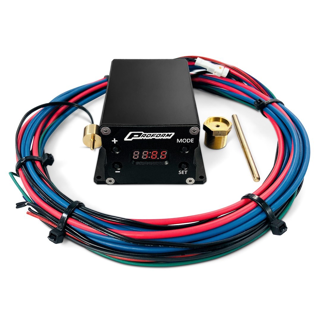 Proform Cooling Fan Control Module, Variable Speed, Single or Dual Fan Compatible, Billet Aluminum Housing, Black, With Digital Display – 69595
