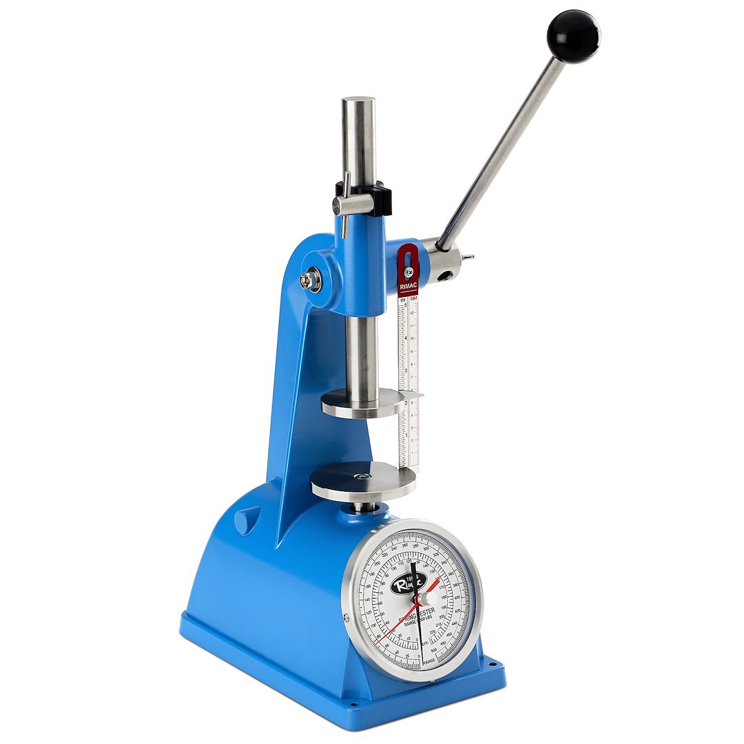 Proform Valve Spring Tester, Rimac®, With Valve Springs Installed, Bench Top Type, 0 to 500 Pound Scale Range, Blue Powder Coated – BB0500
