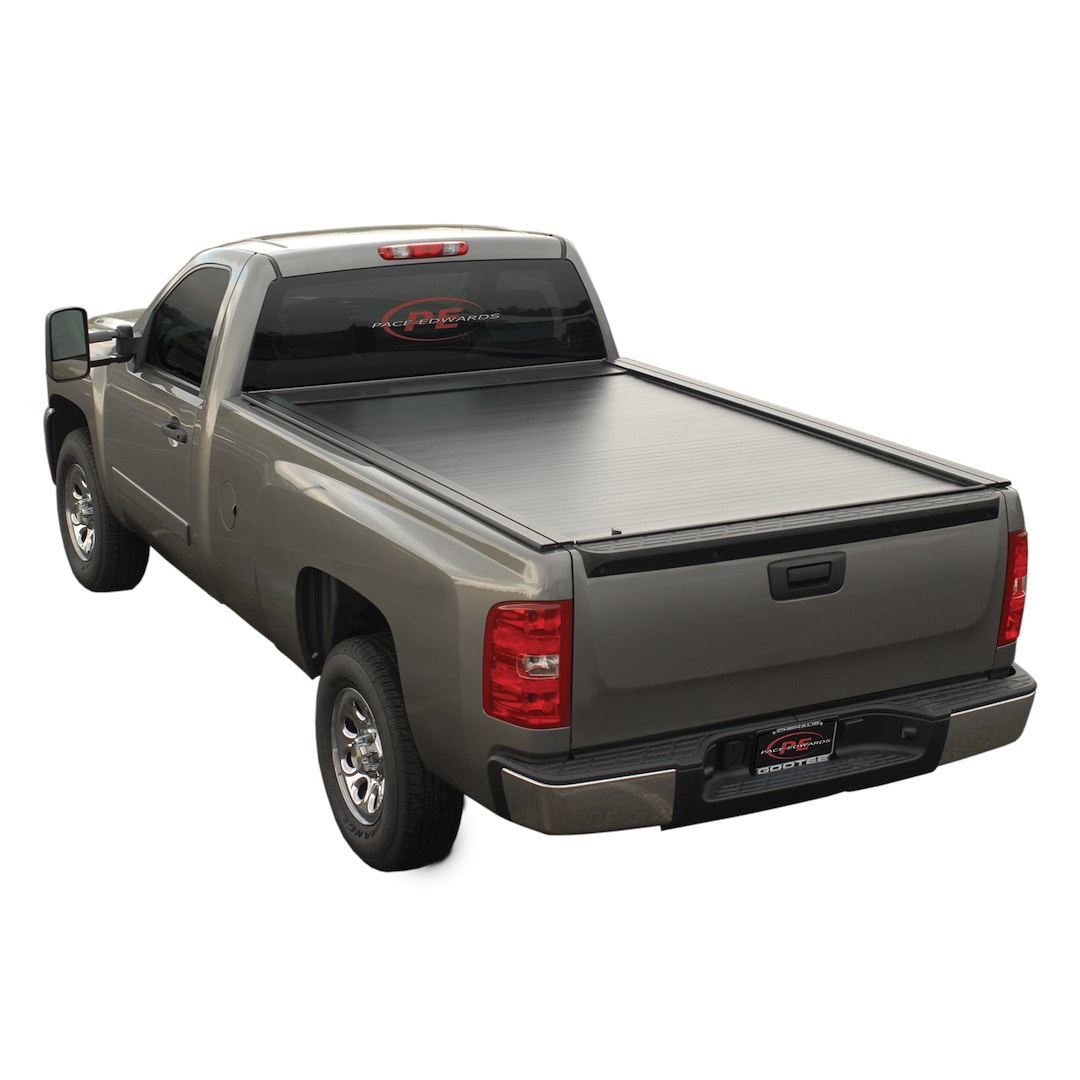 Pace Edwards Tonneau Cover, Jackrabbit ® Full Metal ™, Manual Retractable, Lockable Using Tailgate Handle Lock, Black, Aluminum – FMC3250