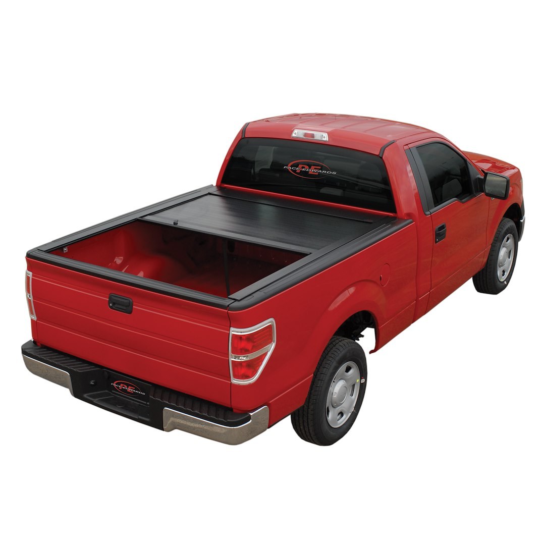 Pace Edwards Tonneau Cover, Jackrabbit ® Full Metal ™, Manual Retractable, Lockable Using Tailgate Handle Lock, Black, Aluminum – FMC3250