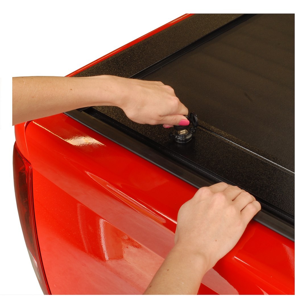 Pace Edwards Tonneau Cover, Jackrabbit ® Full Metal ™, Manual Retractable, Lockable Using Tailgate Handle Lock, Black, Aluminum – FMC3250