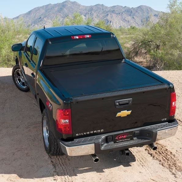 Pace Edwards Tonneau Cover, Jackrabbit ®, Manual Retractable, Lockable Using Tailgate Handle Lock, Black, Armortek Coated Aluminum – JRCA27A58