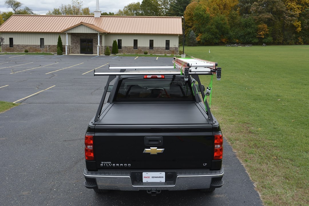 Pace Edwards Ladder Rack, MR400 Mid-Rise Series, 1000 Pounds Static Capacity/ 400 Pounds Dynamic Capacity, Tonneau Cover Rail Mount – MRF0103
