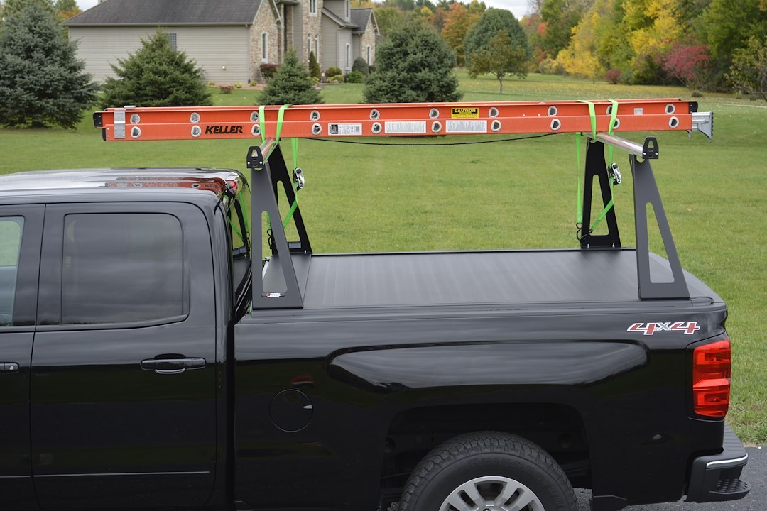 Pace Edwards Ladder Rack, MR400 Mid-Rise Series, 1000 Pounds Static Capacity/ 400 Pounds Dynamic Capacity, Tonneau Cover Rail Mount – MRF0403