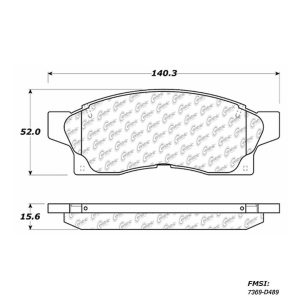 Stop Tech Brake Pad, C-Tek, Fmsi Number D489, Semi-Metallic, Set of 4 – 102.04890