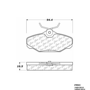 Stop Tech Brake Pad, C-Tek, Fmsi Number D610, Semi-Metallic, Set of 4 – 102.06100