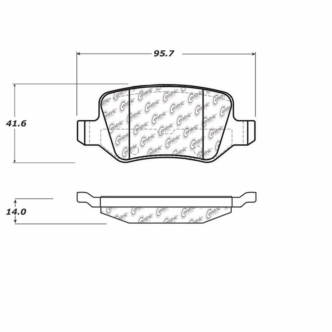 Stop Tech Brake Pad, Posi Quiet ®, Fmsi Number D1358, Semi-Metallic, Set of 4 – 104.13580