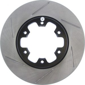 Stop Tech Brake Rotor, Sportstop ® Slotted, Silver E-Coated, Alloy, Single – 126.42029SR