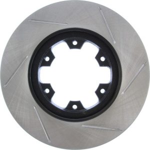 Stop Tech Brake Rotor, Sportstop ® Slotted, Silver E-Coated, Alloy, Single – 126.42029SR