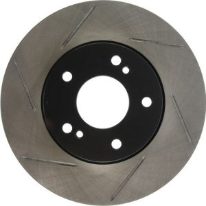 Stop Tech Brake Rotor, Sportstop ® Slotted, Silver E-Coated, Alloy, Single – 126.42069SR