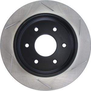 Stop Tech Brake Rotor, Sportstop ® Slotted, Silver E-Coated, Alloy, Single – 126.42081SR