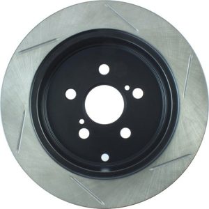 Stop Tech Brake Rotor, Sportstop ® Slotted, Silver E-Coated, Alloy, Single – 126.44115SR