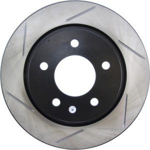 Stop Tech Brake Rotor, Sportstop ® Slotted, Silver E-Coated, Alloy, Single – 126.45067SR