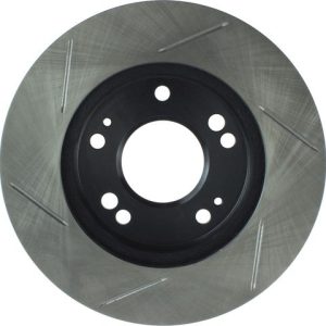 Stop Tech Brake Rotor, Sportstop ® Slotted, Silver E-Coated, Alloy, Single – 126.46042SL