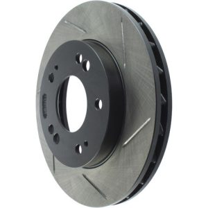 Stop Tech Brake Rotor, Sportstop ® Slotted, Silver E-Coated, Alloy, Single – 126.46042SL