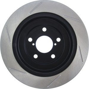 Stop Tech Brake Rotor, Sportstop ® Slotted, Silver E-Coated, Alloy, Single – 126.47011SL