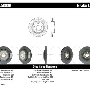 Stop Tech Brake Rotor, OE Type Slotted, One Piece Design, Electro-Coated Cast Iron, Single – 126.58009