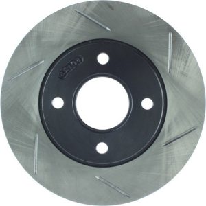 Stop Tech Brake Rotor, Sportstop ® Slotted, Silver E-Coated, Alloy, Single – 126.61061SL