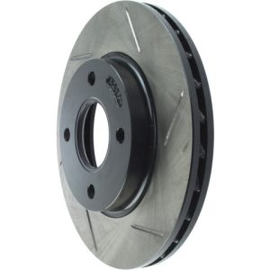 Stop Tech Brake Rotor, Sportstop ® Slotted, Silver E-Coated, Alloy, Single – 126.61061SL