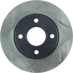 Stop Tech Brake Rotor, Sportstop ® Slotted, Silver E-Coated, Alloy, Single – 126.61061SR