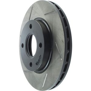 Stop Tech Brake Rotor, Sportstop ® Slotted, Silver E-Coated, Alloy, Single – 126.61061SR