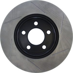 Stop Tech Brake Rotor, Sportstop ® Slotted, Silver E-Coated, Alloy, Single – 126.65054SR