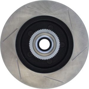 Stop Tech Brake Rotor, Sportstop ® Slotted, Silver E-Coated, Alloy, Single – 126.66025SR