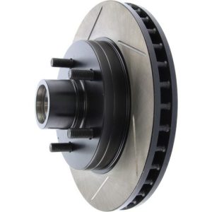 Stop Tech Brake Rotor, Sportstop ® Slotted, Silver E-Coated, Alloy, Single – 126.66025SR
