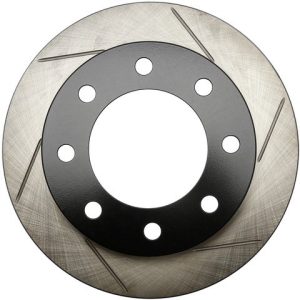 Stop Tech Brake Rotor, Sportstop ® Slotted, Silver E-Coated, Alloy, Single – 126.66042SL