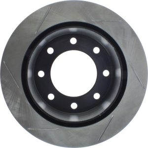 Stop Tech Brake Rotor, Sportstop ® Slotted, Silver E-Coated, Alloy, Single – 126.66043SL