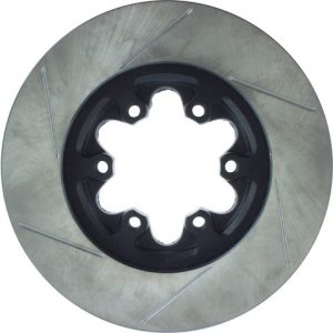Stop Tech Brake Rotor, Sportstop ® Slotted, Silver E-Coated, Alloy, Single – 126.66056SL