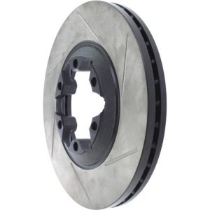 Stop Tech Brake Rotor, Sportstop ® Slotted, Silver E-Coated, Alloy, Single – 126.66056SL