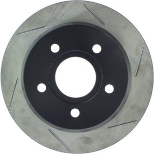 Stop Tech Brake Rotor, Sportstop ® Slotted, Silver E-Coated, Alloy, Single – 126.67043SL