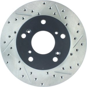 Stop Tech Brake Rotor, Sportstop ® Drilled and Slotted, One Piece Design, Wheel Bolt Pattern 5 X 114.3 Millimeter – 127.40056L