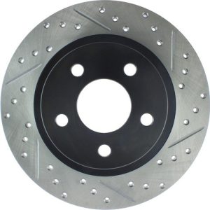 Stop Tech Brake Rotor, Sportstop ® Cryo-Treated Drilled and Slotted, One Piece Design, Wheel Bolt Pattern 5 X 118 Millimeter – 127.62064CL