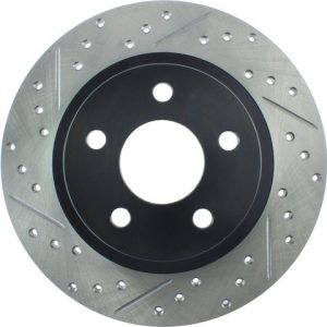 Stop Tech Brake Rotor, Sportstop ® Cryo-Treated Drilled and Slotted, One Piece Design, Wheel Bolt Pattern 5 X 118 Millimeter – 127.62064CR