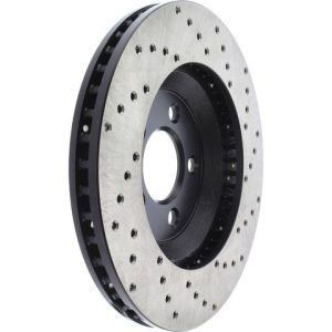 Stop Tech Brake Rotor, Sportstop ® Drilled, Silver E-Coated, Alloy, Single – 128.61086R