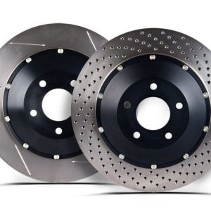 Stop Tech Brake Rotor, Aerorotors ®, Slotted, 2 Piece with Black Hat, Single – 129.61089.14